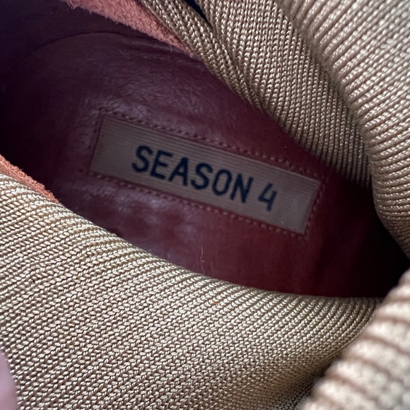 Yeezy Season Four Cream Sock Boots Monochromatic 41 10 10.5 11 Beige Shoes Heels - Picture 10 of 11